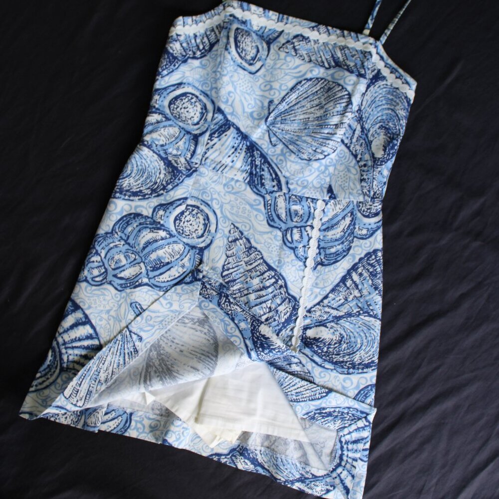 Lilly Pulitzer JESSE SKORT ROMPER Blue Peri Pop Up Shells Size 2 - Picture 8 of 11